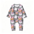thumbnail image 2 of Halloween Family Pajamas Set Long Sleeve Crew Neck, Soft Matching Halloween Pajamas with Ghost Beanie Print, Cozy Family Halloween Pajama Set Sleepwear, 2 of 4