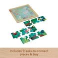 thumbnail image 6 of Fisher-Price Wooden Jigsaw Puzzle Jungle Theme for Toddlers & Preschool Kids, 9 Wood Pieces, 6 of 7
