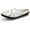 White, variant on Women's Leather Backless Lazy Loafers Flats Slip On Mules Walking Slipper Shoes