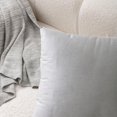 thumbnail image 5 of UlikTree Velvet Throw Pillow Covers 2 Pack - Soft Cushion Cover for Sofa Couch Decorative Square Pillowcase, Solid Modern Style Accent Pillows Covers with Zipper 12x20 Inches Grey, 5 of 7