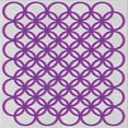 thumbnail image 1 of Ahgly Company Indoor Square Patterned Dark Orchid Purple Novelty Area Rugs, 6' Square, 1 of 6