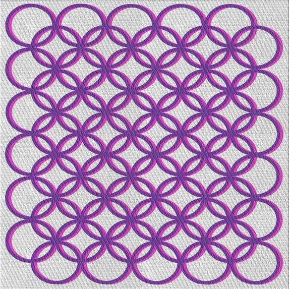 Ahgly Company Indoor Square Patterned Dark Orchid Purple Novelty Area Rugs, 6' Square