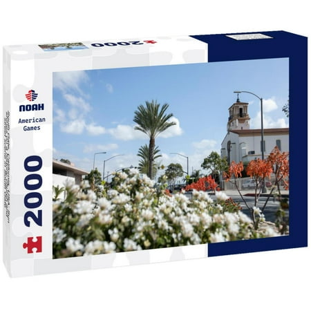 Noah Jigsaw Puzzle South Gate, California, USA: Sun shines on a historic church and street scene in South Gate 2000 pieces