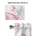 thumbnail image 6 of Valentine's Day Bathroom Window Curtain, Pink Bowknot Ribbon Modern Minimalist Art Light Filtering Coffee Kitchen Curtains, Bedroom Living Room Curtains 2 Panel 84"x54", 6 of 6