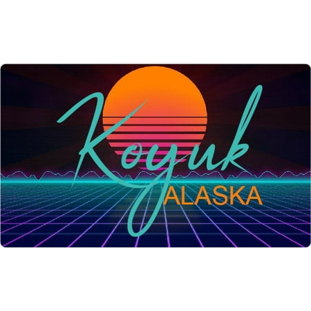 

Koyuk Alaska 4 X 2.25-Inch Fridge Magnet Retro Neon Design