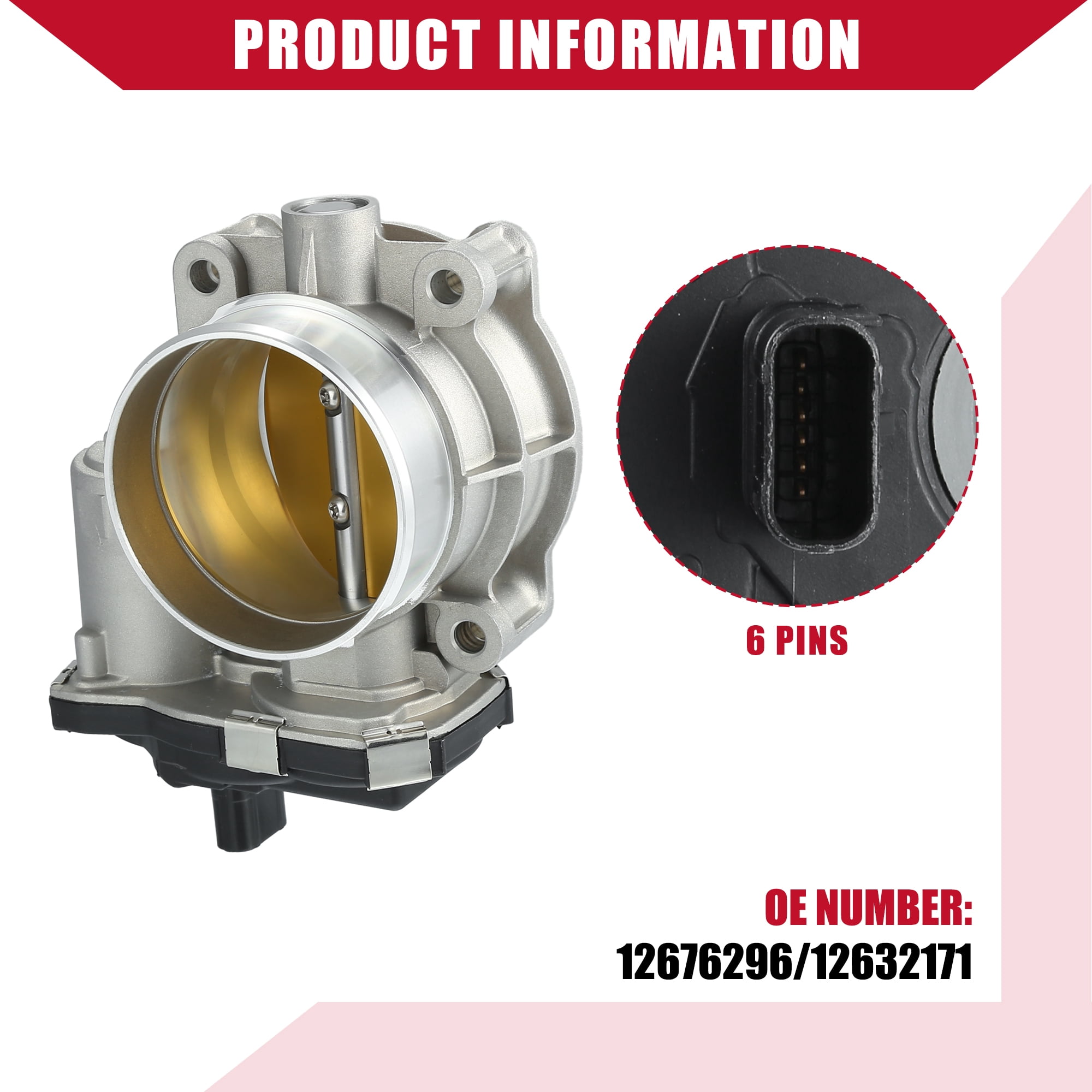Unique Bargains 12676296 Electronic Throttle Body Assembly with TPS Sensor for Chevrolet Express 2500 2018-2020