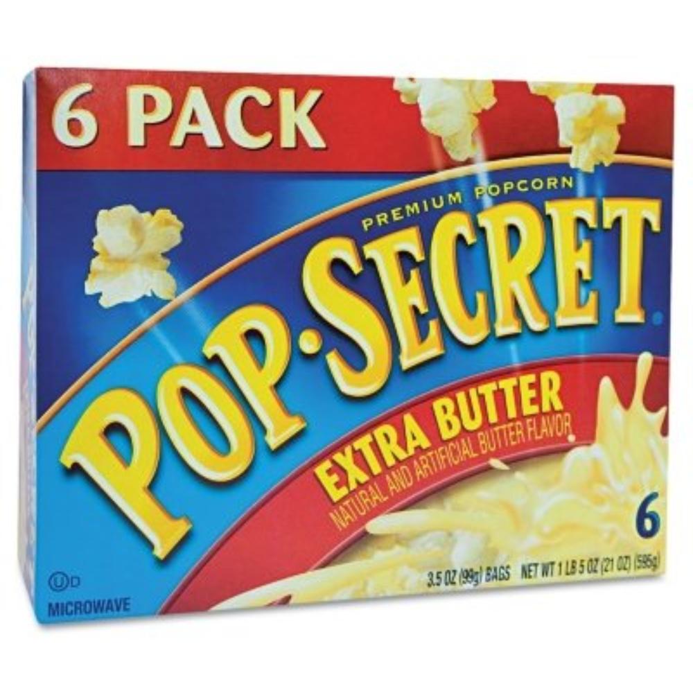 Pop Secret Microwave Popcorn Extra Butter 6 bags, PREMIUM POPCORN