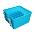 thumbnail image 1 of Estuche de almacenamiento para pesca, caja de aparejos de pesca con divisores, multiusos, impermeable. Azul profundo, 1 of 9