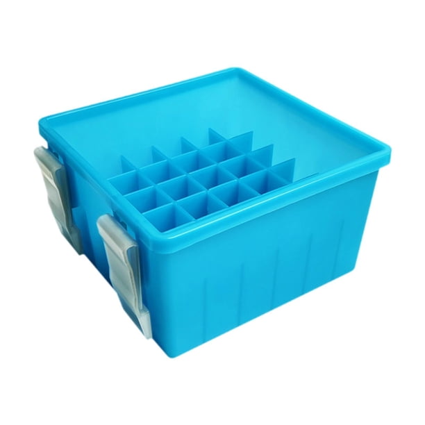 Caja de señuelos Contenedor de almacenamiento de señuelos de pesca con compartimentos Ligero Práctico Azul profundo