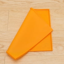 HEMOTON Silicone Pet Feeding Mat for Dog and Cat with Raised Edges Waterproof and Easy to Clean Orange 17.7x11.8 Inches