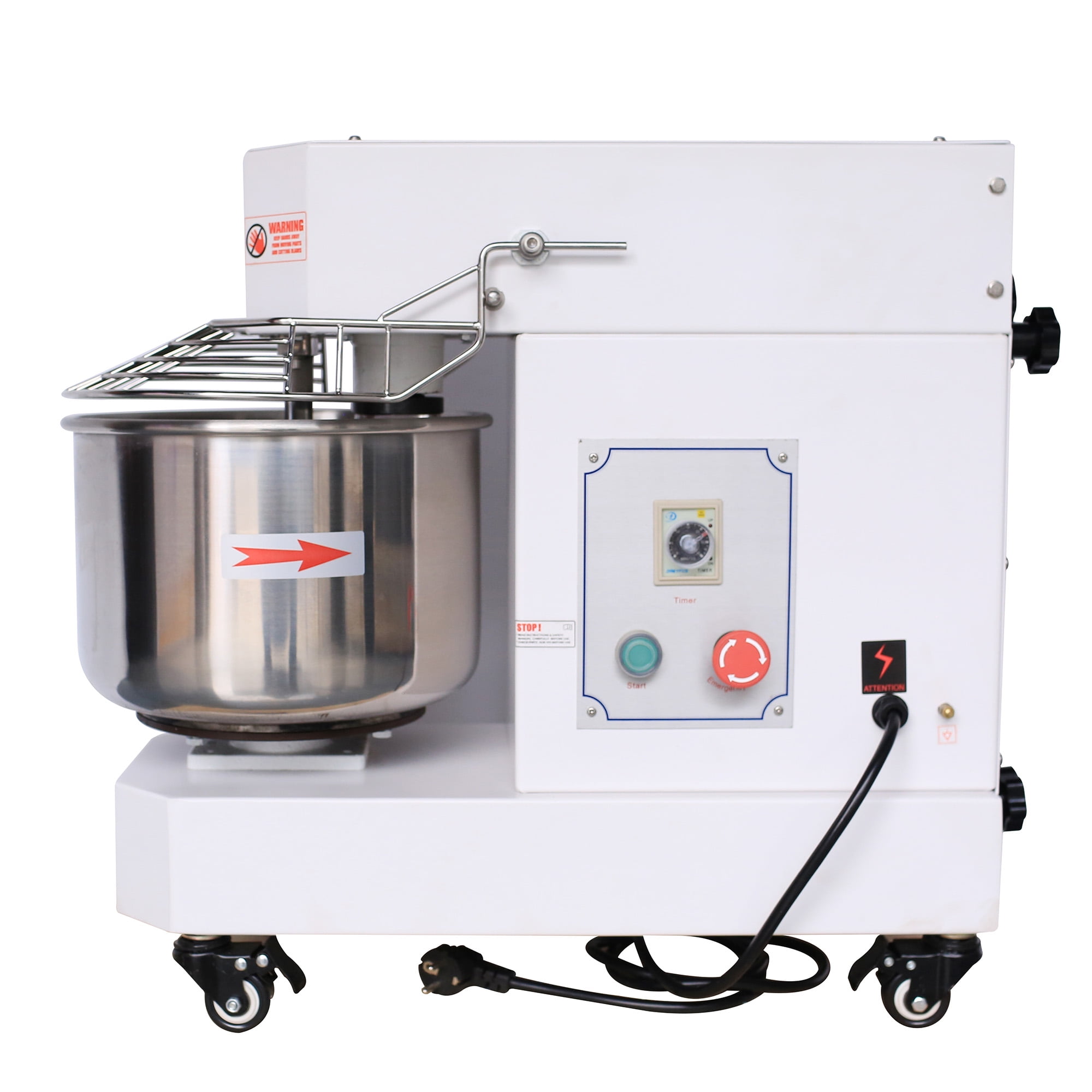 Hakka Commercial Dough Mixers 10 Quart Stainless Steel Spiral Mixer