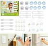 KAILEXBABY 50Pc Baby Proofing Kit: Complete Child Safety Solution for Home, Cabinet Locks, White