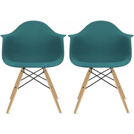 chair desk wheels teal small arms table plastic chairs dining modern molded armchairs accent legs designer wood natural vintage set