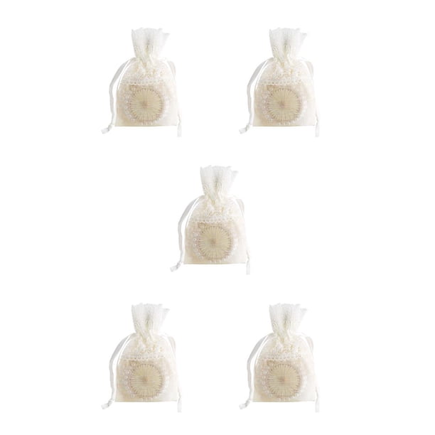 Bolsa de almacenamiento con cordón Monstrate para dulces joyas regalos 5Conjunto Blanco
