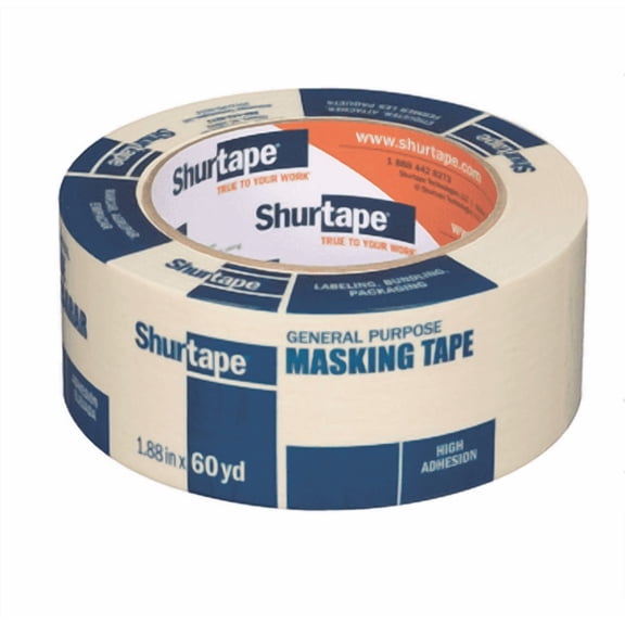 24 PER CASE - Shurtape CP105  Medium-High Adhesion Masking Tape, 48mm x 55m