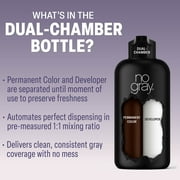 No Gray Quick Permanent Hair Color Shampoo, Dark Brown, 8.45 fl oz
