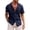 Navy_001, variant on Men's Cotton Linen Short Sleeve Shirts Casual Lightweight Button Down T-Shirts Stylish Vacation Beach Summer Tops Sky Blue L