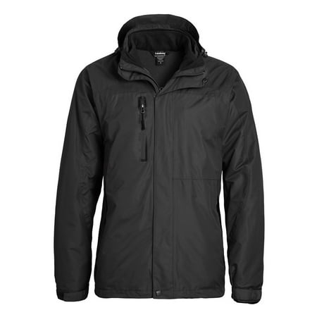 The North Face Fleece Parka - Landway Men's Hooded Parka With Fleece Zippered 3-Panel Hood, Style 7758