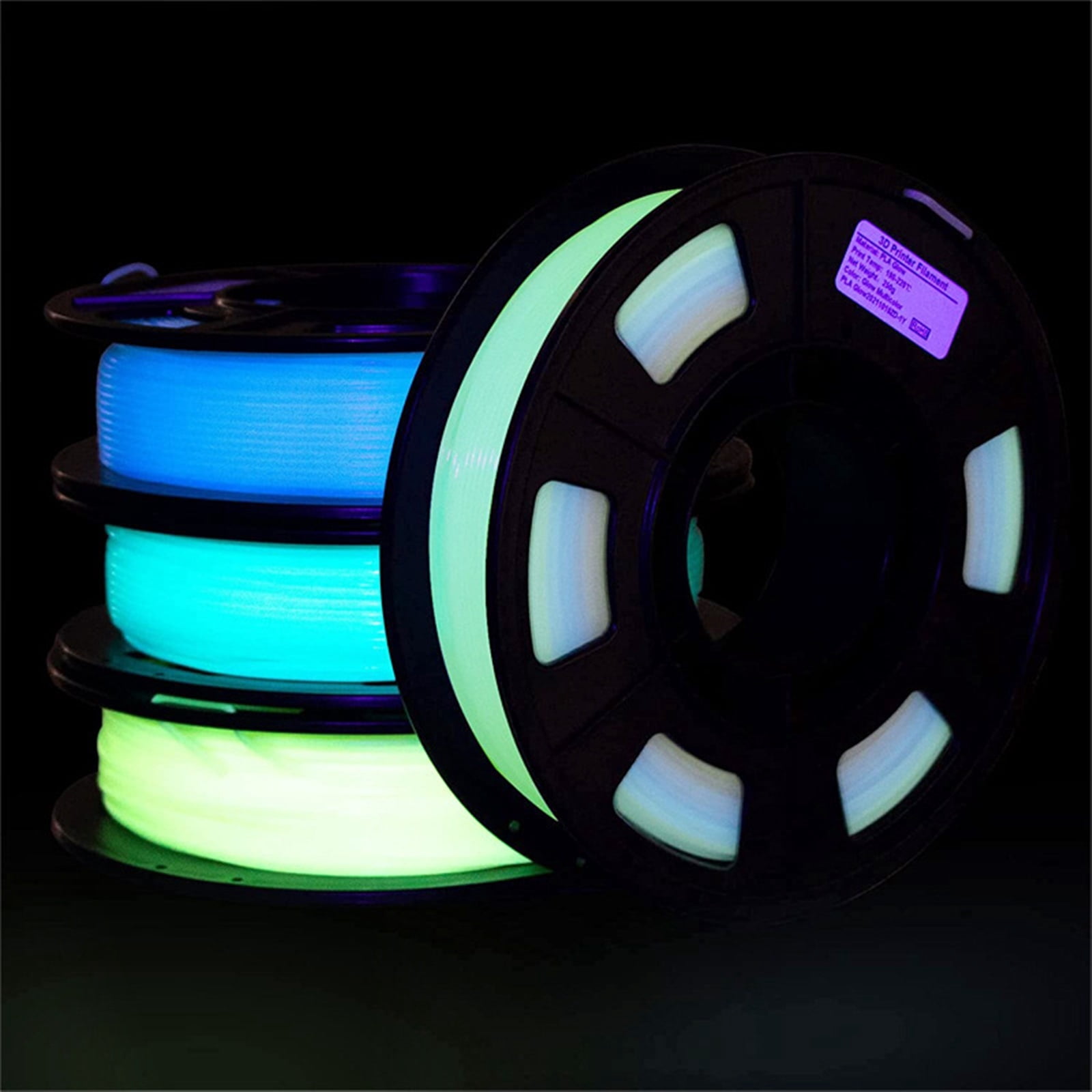 Glow in the Dark 3D Printer Filament PLA Luminous Filament 1.75mm Dimensional Accuracy +/- 0.02mm 1kg Spool for 3D Printing