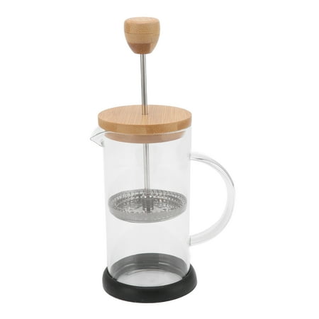 

French Press Pot Hand Fashionable High Borosilicate Stable French Coffee Press For Home For Office Worker 350ml Bamboo Cover
