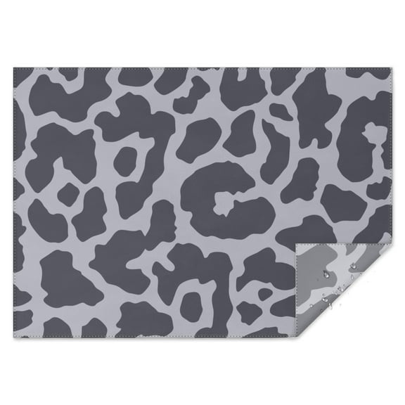 White and Black Of Leopard Print Rectangle Tablecloth 60"x84",Waterproof Polyester Rectangle Table Cloth, Wipeable Spillproof Polyester Tablecloth for Dining, Camping, Indoor and Outdoor