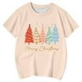 thumbnail image 3 of Kiijoy Toddler Girls Christmas Tree T-Shirt Short Sleeve Graphic T Shirt Tee, Sizes 1-2, 3 of 3