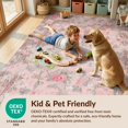 thumbnail image 4 of Design&I 8'x10' Washable Area Rug Vintage Botanical Medallion With Scrolling Vine Border Design for Living Room, Family Extra Large Skid-Resistant Low Profile, 4 of 7