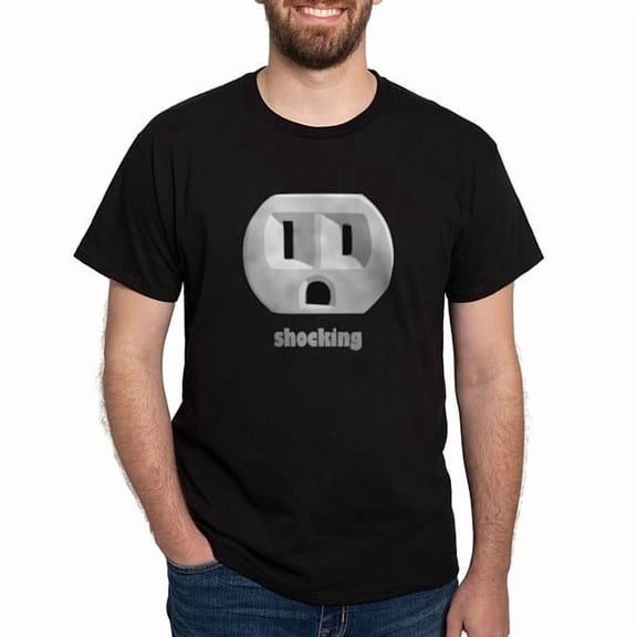 CafePress - Shocking Wall Outlet Dark T Shirt - Men's Classic Cotton T-Shirts