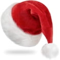 thumbnail image 1 of Gorro de Papá Noel, gorro de Papá Noel, gorro de día de Navidad para adultos, gorro de Navidad clásico de terciopelo Unisex, suministros para fiestas navideñas de Año Nuevo Zhivalor WRJM-372-1, 1 of 3