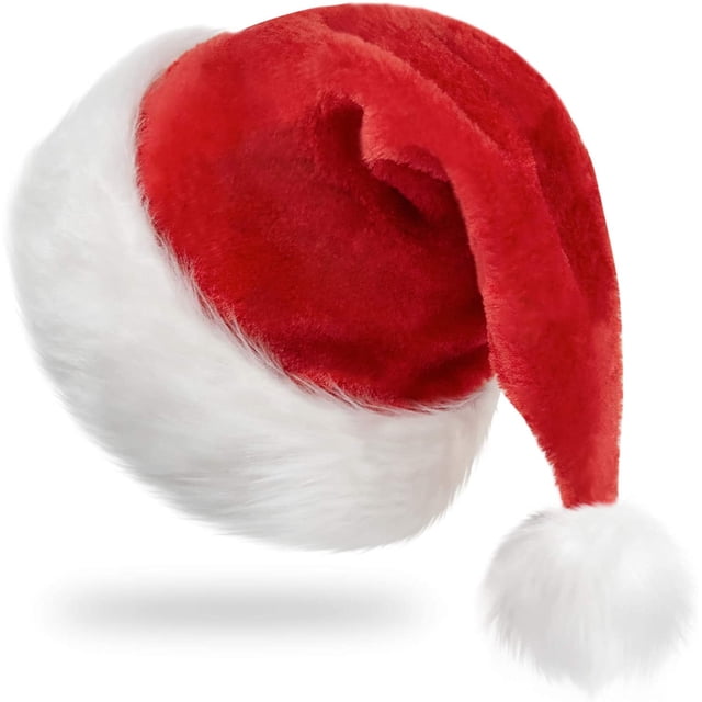 Gorro de Papá Noel, gorro de Papá Noel, gorro de día de Navidad para adultos, gorro de Navidad clásico de terciopelo Unisex, suministros para fiestas navideñas de Año Nuevo Zhivalor WRJM-372-1
