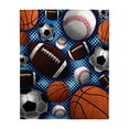 thumbnail image 1 of Dawhud Direct Super Fan Sports Fleece Maneta para la cama, Maneta de lanzamiento de lana de ventilador deportivo de 50 "x 60" para hombres, mujeres y niños - Super suave felpa manta deportiva Dawhud Direct Ver descripción, 1 of 2