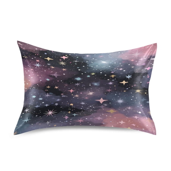 Ryvnso Satin Pillowcase Stars Starry Pillow Cases Standard Size 26x20in