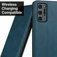 thumbnail image 2 of FUN VR Cases for smartphones, for P40 Pro Case,Cowhide Pattern Leather Magnetic Book Wallet Case Stand Holder Flip Cover with Card Slots/Cash Compartment for P40 Pro(6.58 inch)-Navy Blue, 2 of 6