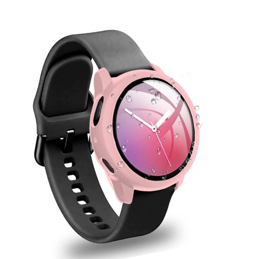 IClover For Samsung Galaxy Watch Active 2 Full Screen Protector Case Cover Shell 40mm Pink