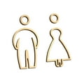 thumbnail image 4 of kowaku 3D Toilet Door Sign Bathroom Door Signs Plaques Man and Women Restroom Sign for Parking Lots Bathing Establishments Cafe Hotel Golden, 4 of 9