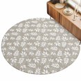 thumbnail image 2 of Round Area Rugs 6Ft, Brown Leaves Non-Slip Washable Circle Rugs Carpet, Country Pastoral Nature Plants Aesthetic Indoor Outdoor Rug Floor Mats Throw Runner for Bedroom Living Room Bathroom, 2 of 8