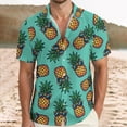 thumbnail image 2 of LIIPEE Summer Fashion Graphic Shirt For Men Short Sleeve Turn Down Collar Button Up Shirts Male Comfortable Breathable Beach Tops,S, 2 of 6
