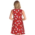 thumbnail image 2 of Bixox Christmas Santa Cartoon Snowman A Print Women's Sleeveless A-Line Dress with Pockets, Casual Knee-Length Tank Dress for Summer-Small, 2 of 7