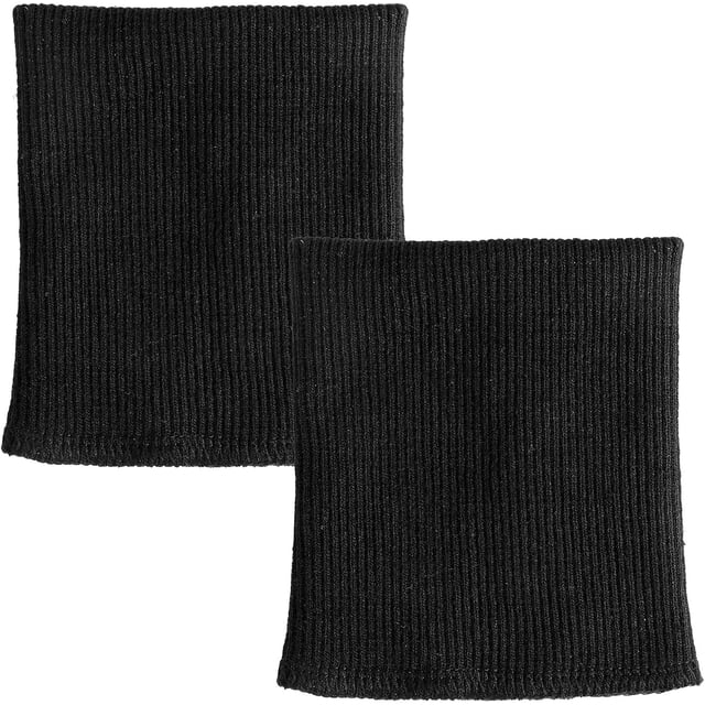 Knit Cuffs for Jacket Versatile Knit Cuffs for Sewing Ribbed Elastic Cuff Trim for Jacket Sleeve Extension Creative DIY Sewing Projects for Sleeves Padded Replacement(Black 105x9cm/413x354in)