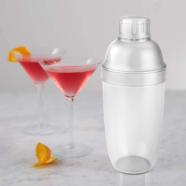 Hand Drink Ice Coffee Shaker Bottle PC Cocktail Shaker with Scale Milk  Teapot Juices Wine Transparent Plastic Cup for Home Bar Store350ml 
