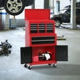 thumbnail image 2 of HOMCOM 2 in 1 Top Chest Rolling Tool Storage Box with 6 Drawers, Red, 2 of 10