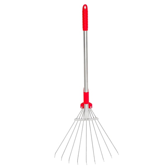 MLINS Portable Retractable Garden Leaf Rake Stainless Steel Gardening Tool for Easy Leaf Cleaning and Yard Maintenance