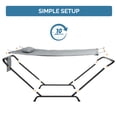 thumbnail image 3 of Grey Freestanding Hammock with Stand and Pillow - 550 lbs Capacity, 3 of 8