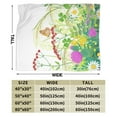 thumbnail image 3 of Kll Fleece Blanket Plush Throw Blanket Plants And Insects,Soft Fuzzy Cozy Flannel Blanket For Couch Sofa Bed.(50"X40"), 3 of 9