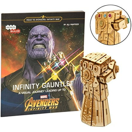 Marvel Avengers Infinity War Infinity Gauntlet Book and 3D Wood Model Kit - Build, Paint and Collect Your Own Wooden Model - Great For Kids and Adults - (Best Model Kits For Adults)