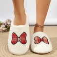 thumbnail image 6 of Domzle Women’s Plush Indoor House Slippers with Memory Foam, Warm Cozy Winter Home Shoes, Non Slip Comfy Bedroom Footwear White, 6 of 9