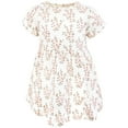 thumbnail image 4 of Hudson Baby Infant and Toddler Girls Cotton Dress and Cardigan Set, Pink Taupe Floral, 6-9 Months, 4 of 5