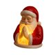 thumbnail image 4 of Escultura de resina con luz nocturna de oración navideña, decoración navideña Figura de Papá Noel, 4 of 9