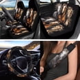 thumbnail image 2 of Jeiento Western Horse Car Seat Cover Set with Auto Steering Wheel Cover Seat Belt Strap Pads Cup Holder Trash Bag Air Vent Storage Bag Keychain 12 PCS Interior Auto Accessory Decoration Black, 2 of 7