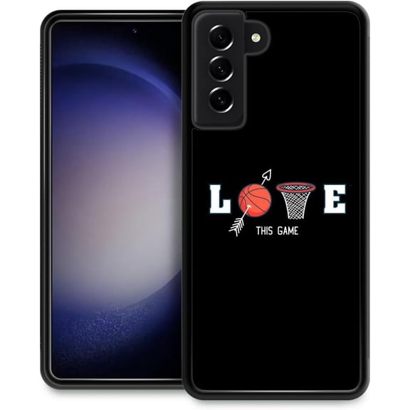 Compatible with Samsung Galaxy S23 Case, Basketball Love Anti-Skid and Shockproof Protective Case for Men/Women, Soft Silicone Rubber Hard Back Cover Compatible with Samsung Galaxy S23